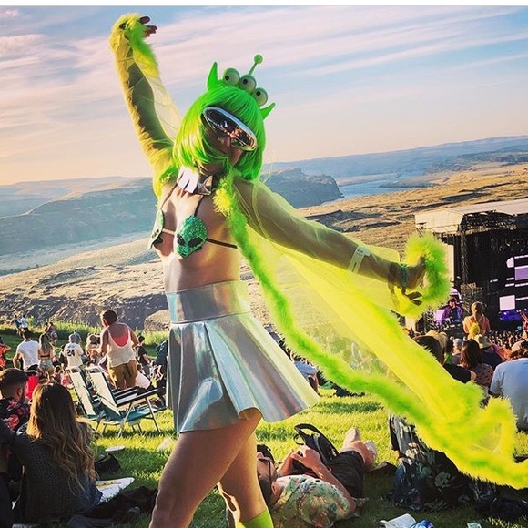 Alien bra bralette top Rave Burning Man cosmic - Picture 6 of 6